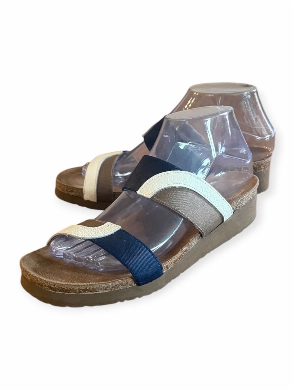 Naot Frankie Colorblock Slide Sandals Multi-Color Size 39 US 8 Comfort Low Wedge